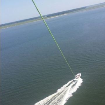 A view from a flying parasail